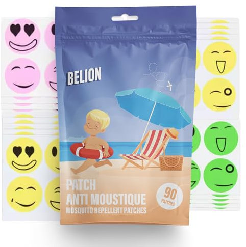 Patch anti moustique enfant | Sachet de 90 autocollants contre les moustiques | Idéal pour les activités en plein air | Pratique et ludique