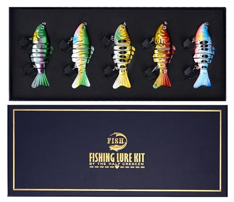 5PCS Glide Bait Set for Fisher Adult Men Teen Boys, Freshwater and Saltwater Fishing Lures Kit for 2026 Surprise Gift