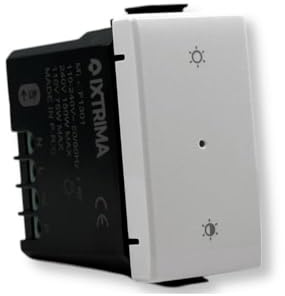 IXTRIMA Interruttore dimmer connesso Smart Zigbee/Tuya Wifi frutto modulo compatibile con supporti Bticino Matix bianco