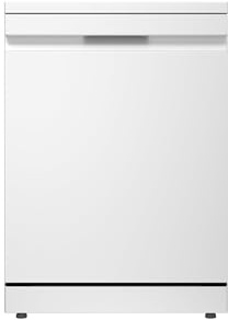 LG DF375HWS Lavastoviglie Libera Installazione Classe A, 14 Coperti, Lavaggio a Vapore TrueSteam, LED Esterno, Sistema QuadWash con 4 Bracci Irroratori, Serie 5, Auto-Apertura, 43dB, Wi-Fi, Bianco