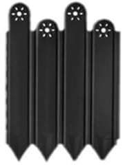 FUANA Lot de 10 panneaux de clôture de jardin en polypropylène pour extérieur, 21 x 30 cm, clôture de cour avec fente de connexion, durable pour parterre de fleurs, pelouse, potager (vert) et noir