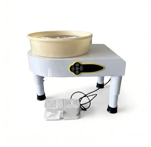 Cqvni 11 350W Electric Pottery Wheel Heavy Duty - LCD Panel & Adjustable Speed with Heighten Desk Legs,for Home/Studio