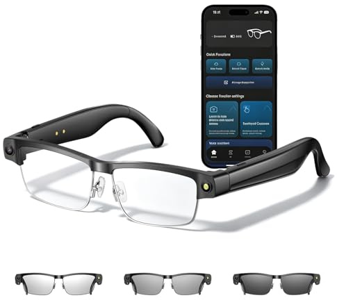 AI Smart Glasses 4K HD-Kamera, 800 W Anti AI Smart Camera Brille