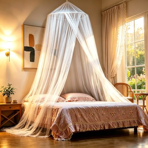 SUODAO Moskitonetz Bett für Doppelbett Einzelbett, Großes Mückennetz Bett 60 x 250 x 1050 cm Moskitonetz Reise Feinmaschiges als Moskitoschutz Outdoor Moskitonetz betthimmel für Reise und zu Hause