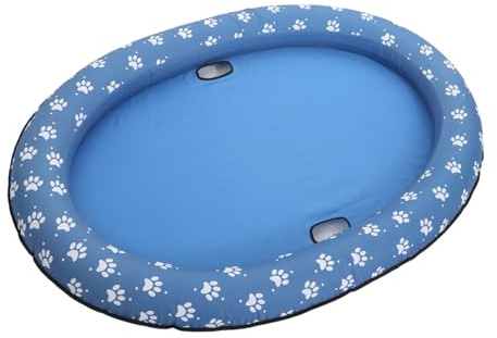 Abaodam Piscina Gonfiabile per Cani Portatile Oxford e Pvc, Materassino Galleggiante Pieghevole per Animali Domestici, per Attività Esterne e Piscina D'acqua