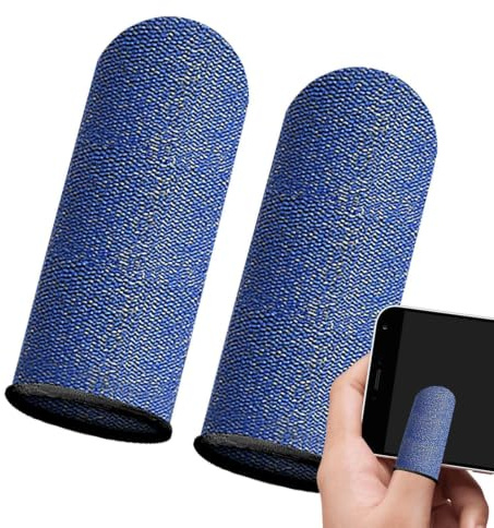 YNPQTDS Fingerhylsor för spel, Fingerskydd för mobilspel | 2st kolfiberfingerhylsor mobilspel | Bekväma Game Finger Sleeves att förbättra fingerkänsligheten, Portabla Finger Covers män