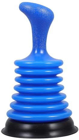 BCOATH Compact Blue Drain Plunger for Sink and Bathtub with Abs Material, Quick Unclogging Mini Plunger for Kitchen and Shower Drain Cleaning