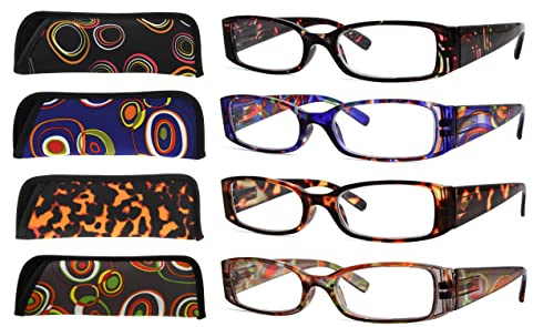 Eyekepper Reading Glasses 2.5,Readers for Women, 4 Pack Stylish