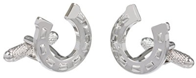 Chevaux Chaussures Boutons De Manchette - Cavalière Boutons De Manchette En Onyx Art Boîte