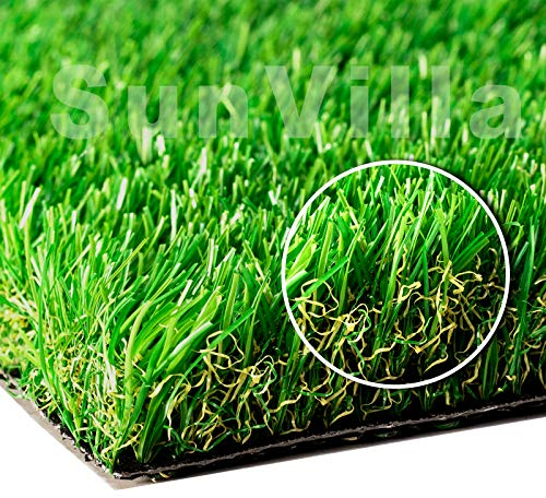 sunvilla-Realistische Kunstrasen/Turf 7 ft X 13 ft =91 square feet Green/ Olive Green / Yellow