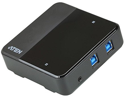 ATEN US3324 US3324 - Commutatore USB a 2 Porte USB-C, Colore: Nero