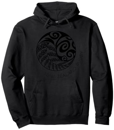 Neuseeland Rugby - Maori Inspiriert Kiwi & Silberfarn Pullover Hoodie