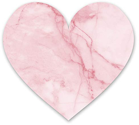 Ferrofolie in Marmor-Optik und Herz-Form I 46 x 43 cm I mit Neodym-Magneten und Stift I rosa I Memoboard beschreibbar und abwischbar I selbstklebend I Magnet-Tafel I Foto-Wand I mag234