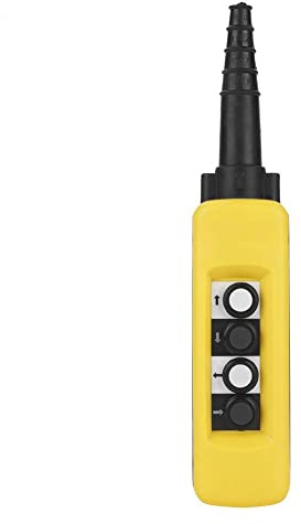Crane Button Switch, Weatherproof ABS Lifting Pendant Controller Push Button Switch for Hoist and Crane - 4 Button, A471