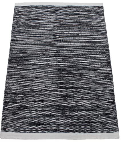 Kilim Teppich 100% Wolle Durry Kelim Orientteppich Handgewebt Bunt (Maße:120X180 cm; Farbe:Schwarz Weiß;)