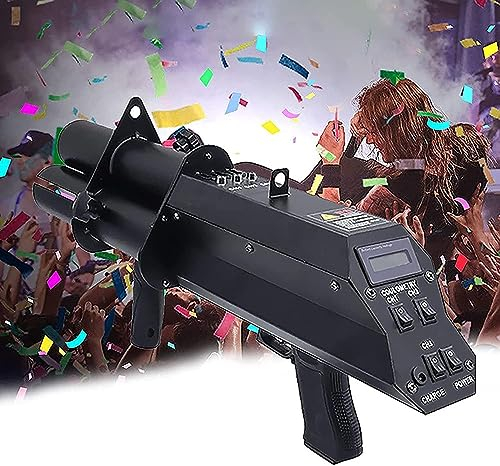 BDXZJ Cañón De Confeti Máquina De Confeti Inalámbrica Lanzador De Confeti Control Remoto Efecto De Escenario Eléctrico Confeti para Boda Vacaciones Halloween Navidad
