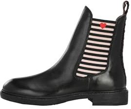 CRICKIT® Chelsea Boot Damen Nadine | Chelsea Boot Stiefelette für Damen aus 100% Leder | Herz mit Streifen