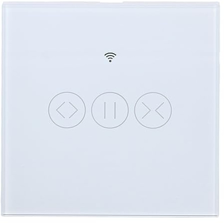 Xcello Motorized Roller Blinds Shutter Switch,WiFi Smart Curtain Switch,ABS Tempered Glass for Roller Shutter (S-White)