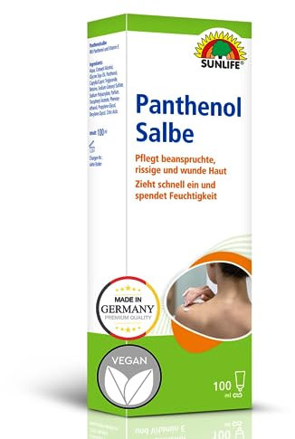 SUNLIFE Panthenol Schutz- Pflegesalbe 100 ml- Salbe mit Panthenol & Vitamin E- Creme für rissige & wunde Haut- Panthenol Salbe für empfindliche Haut geeignet- Wundsalbe (Packung mit 2)