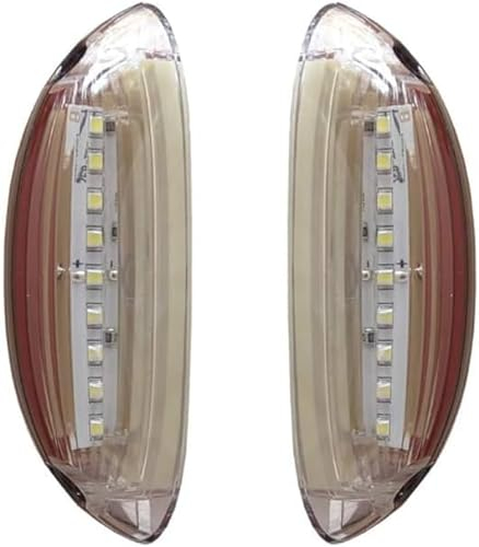Formplas Lot de 2 feux de position LED, kit d'éclairage de remorque LED, gauche et droite, blanc, jaune, rouge, dimensions L : 140 mm H : 100 mm D : 40 mm, tension de fonctionnement : 12-24 V