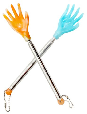2 piezas Rascador Trasero Rascador de Espalda Telescópico rascador de espalda con varilla extensible Rascadorde Espalda Telescópico de Acero Inoxidable Rascadores de Espalda Extensibles Portátil
