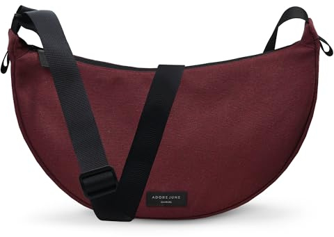 Adore June Borsa Mezzaluna Tracolla Vin, Borsa a Tracolla Donna, Moderna Borsa a Spalla con Tracolla Regolabile, Idrorepellente in Materiale Riciclato, Made in Europe