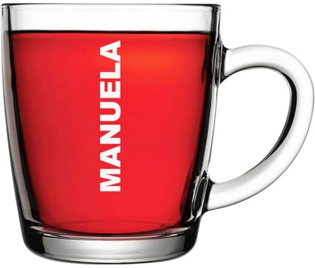 polar-effekt Teetasse 340 ml aus Borosilikatglas mit Gravur - Trinkglas für warme und kalte Getränke - Becher für Kaffee und Tee - spülmaschinenfest und BPA-Frei