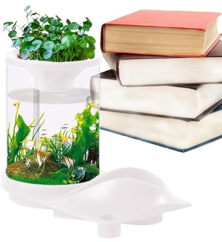 Aquaponisches Desktop-Tank, durchscheinendes Aquarium, -Aquarium-Ökosystem, Betta-Fisch-Aquarium mit durchscheinendem Design und leise, für Ihre Betta-Fische oder kleine Fische