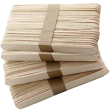 PLAFOPE -Bastelstäbchen-Set 4 Packungen mit je 50 Stück Eisstielen Bastelstäbchen aus Holz für Jungen und Mädchen sichere glatte Oberfläche für Schulprojekte