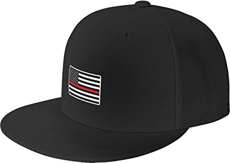 Unisex Basecap Dünne Rote Linie, Amerikanische Flagge Baseball Kappe Einheitsgröße Army Cap Style Golf Cap Für Unisexfrühjahr/Somme Sommer