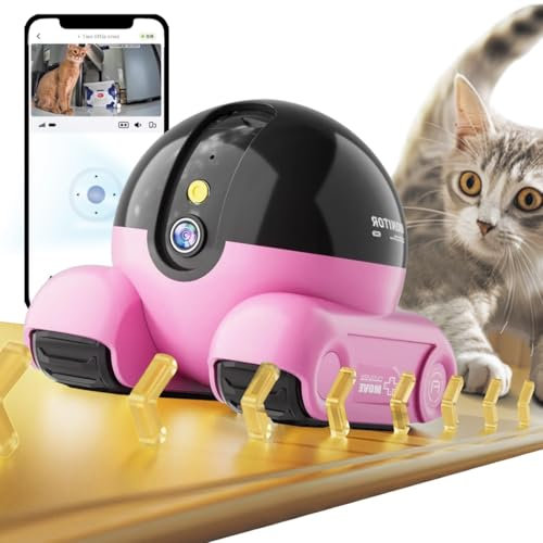 Camera for pet Home Security Camera Wireless Camera for 1080P Video With Self Charging, 2 way Talk, Wireless APP Remote Control Baby Monitor the dog Camera(Pinks)