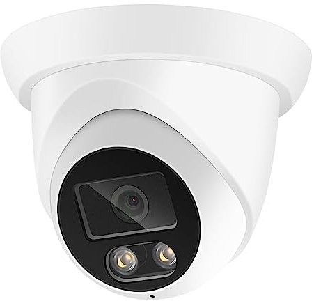 EDEDE Camera Surveillance, Caméra IP 4K 8MP Audio extérieur POE H.265 Grand Angle 2.8mm AI Couleur Vision Nocturne Maison CCTV vidéo Surveillance sécurité pour la sécurité à Domicile(6mm,5MP POE)