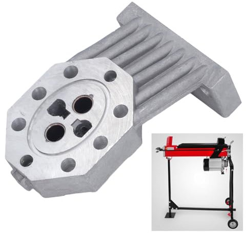 Hydraulic Log Splitter Pump Casting Housing, Electric Wood Splitter Pump Bracket with Sealing Ring, Aluminum Alloy Pump Castings Universal for Hydraulic Electric Wood Splitter