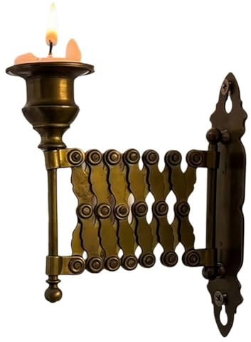 Ausziehbare Stabkerze, Vintage, Wandkerze, ausziehbar, Wandkerze, antiker Kegel, Vintage