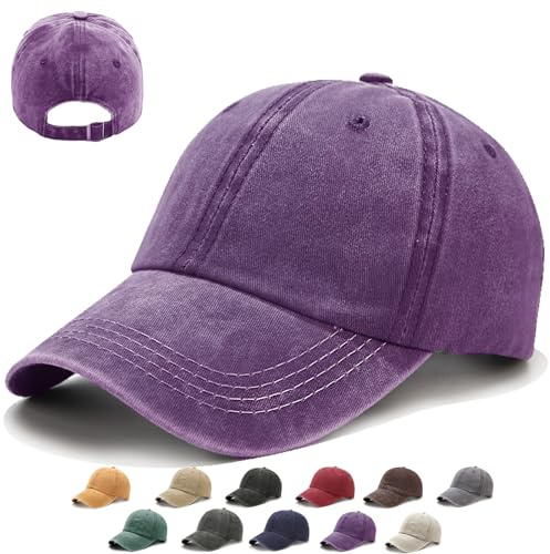 XIEXIESHER Casquette de Baseball, 56-60cm, Casquette Baseball pour Hommes Femmes, Réglable Casquettes Sport Extérieur Sunhat Chapeau, Cap pour MèRe PèRe Homme Femme Ami(Violet)