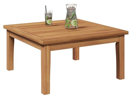 vidaXL Gartentisch Braun Massivholz Teak | Massives Holz, perfekt für draußen, Schlicht, aber schick – passt zu jedem Outdoor-Look,