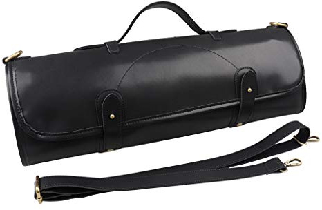 HVRFJXI Rollo de bolsa de chef con capacidad para 10 cuchillos para herramientas de cocina para portador de chefs y troqueles culinarios para álbumes de recortes, Black, Talla única