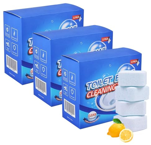 WC Reiniger Extra Stark, 2025 Neu WC Schaum, 12PCS Toilet Bowl Cleaner Tablets Toilettenreiniger Urinsteinentferner Extra Stark für Wasserkästen für verhindert Kalk Schmutz Frischen Duftchaum (3)