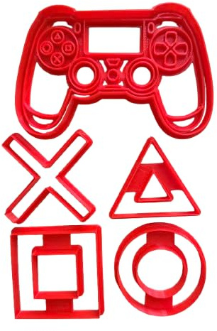 Tagliabiscotti a forma di controller e simboli Consolle di gioco game - Cookies cutter - Formina - Cutter per creare biscotti o decorazioni torte in pasta di zucchero.