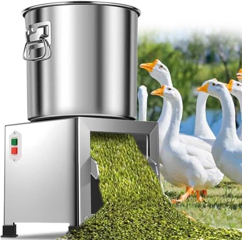 Tritatutto professionale per mangimi animali,tritatutto elettrico commerciale 1800W,elevata capacità di produzione 50-200kg/h per verdure,cereali,arachidi,zenzero e aglio