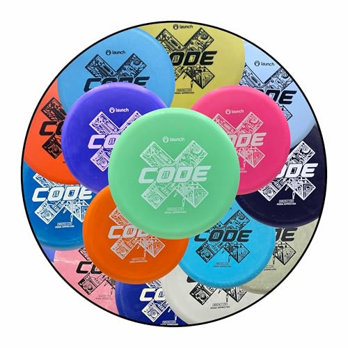 Disc Golf UK Launch Discs Code X - Disc Golf Midrange Disc - Mixed Colours & Weights Picked At Random - Omega Plastic - Disc Golf - Disc Golf Disc