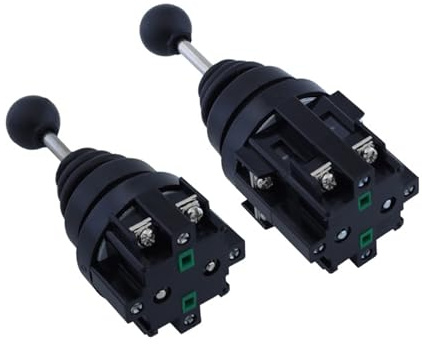 AUBEST Industrial Joystick, 30mm Master Monolever Toggle Joystick, Rocker Cross Switches 2 Way 4 Way Self Locking Latching Reset Momentary B2011 201 4022(B-4022)