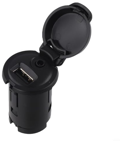 Desiumite Adaptador de enchufe de interfaz de audio AUX + USB para coche para 308 (OEM 96656713XT), ABS negro, instalación de consola central de ajuste directo