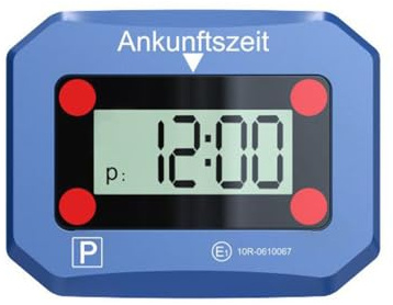 Wivo Auto Elektronische Parkuhr Timer Uhr Elektrische Parks cheibe Mit Batterie (Schwarz)