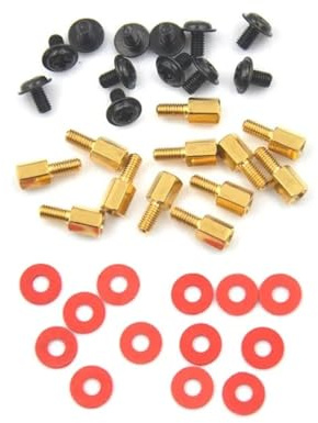 36 unids/set juego de tornillos de montaje de placa base Pilar de cobre + tornillos M3 + junta aislante