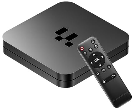 Goshyda 4K TV Box, 4K 30Hz UHD Streaming Box 2GB RAM 16GB ROM med Fjärrkontroll, för Android 16.0 ATV, för 3D-spel och Underhållning (EU)