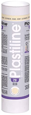 Jacques Herbin 1170T - Plastilin für den Modellbau, 1 kg, zum modelieren, HG70, sehr hart, 1 Dose, Elfenbein