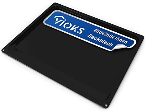 VIOKS Tiefes Backblech Ausziehbar Backofen Ersatz für Gorenje 242132 | Ausziehbares Backblech Edelstahl Tief Klein 456x360x15mm, für Backofen Herd