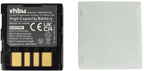 vhbw batteria compatibile con JVC GR-D245E, GR-D245, GR-D240EX, GR-D240EG, GR-D240E, GR-D240, GR-D239 videocamera camcorder (1200mAh, 7,2V, Li-Ion)