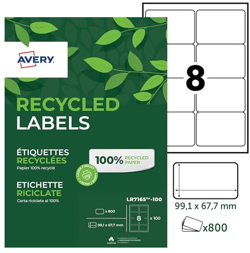 AVERY Specialform LR7165-100 fraktetiketter 800 Stück, 99,1 x 67,7 mm vit (återvinning)